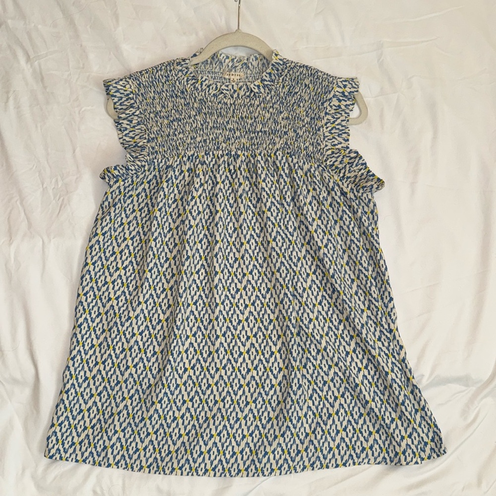 Blue and White Smocked Dress